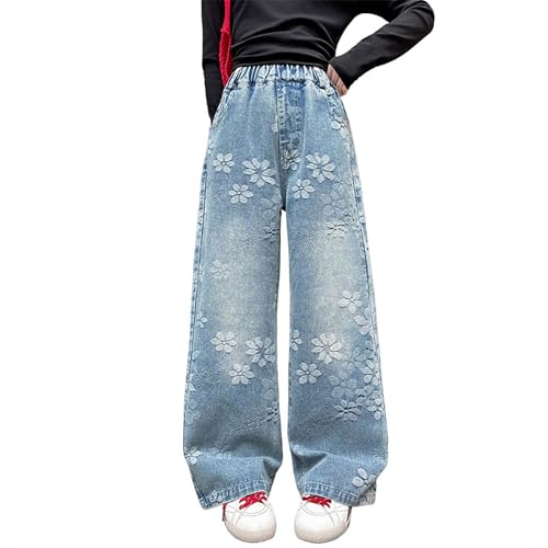 Pantalones casuales para niñas con cintura elástica cómoda de algodón 1