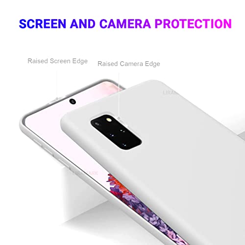 Image of LIRAMARK Liquid Silicone Soft Back Cover Case for Samsung Galaxy S20 Plus / S20 Plus 5G (White)