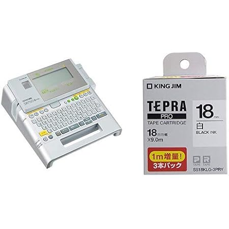 Amazon キングジム ラベルライター テプラpro Sr750 18mmテープ3本セット テープ 文房具 オフィス用品
