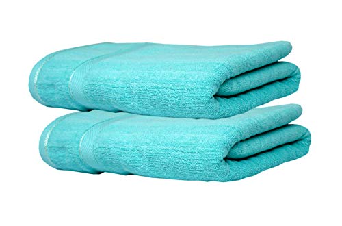 Image of Space Fly Cotton Towels for Bath | 600 GSM Bath Towel | Luxury Towel for Bath | Body Towel for Men | Towel for Bath Women | Mens Towels for Bath Full Size | Gym Towel for Workout (Sea Green)