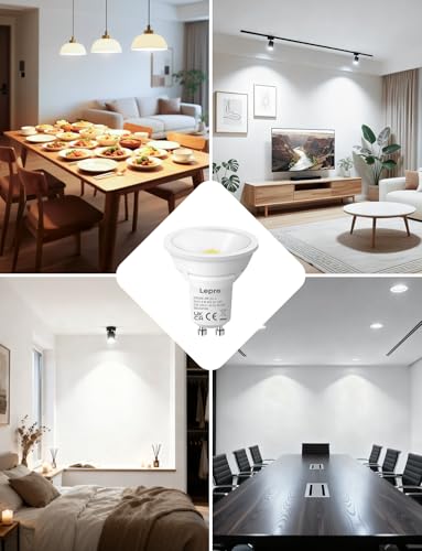 Lepro GU10 LED Bulbs, Cool White 6500K, 800LM Bright GU10 Lightbulbs, 8W (65W Equivalent), 100° Wide Beam Angle, Energy Saving LED Spotlight Bulbs, Non-Dimmable, Pack of 5 - Image 8