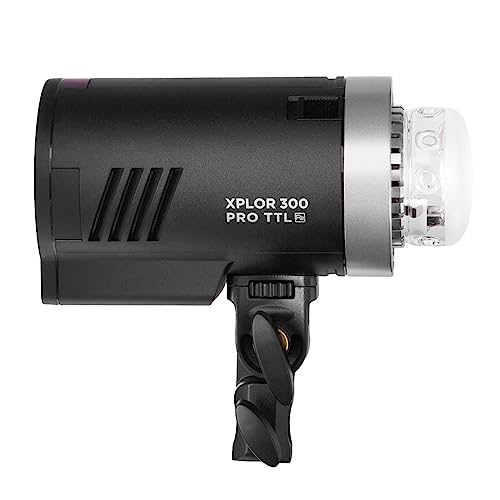 Flashpoint XPLOR 300 Pro TTL R2 Battery-Powered Portable Monolight for Strobe Light Photography, 300Ws, 2.4G HSS 1/8000 2600mAh Li-ion Battery, 0.01-1.5s Recycle Time, 5600+/-200K, LED Modeling Light