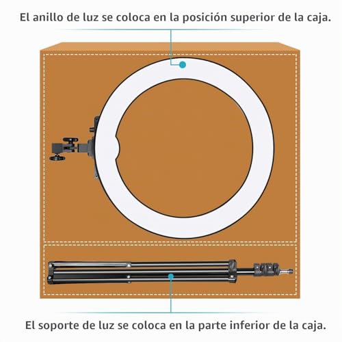 Gran Anillo Luz Selfie NEEWER 18" para retransmisiones en directo y tutoriales de maquillaje 2
