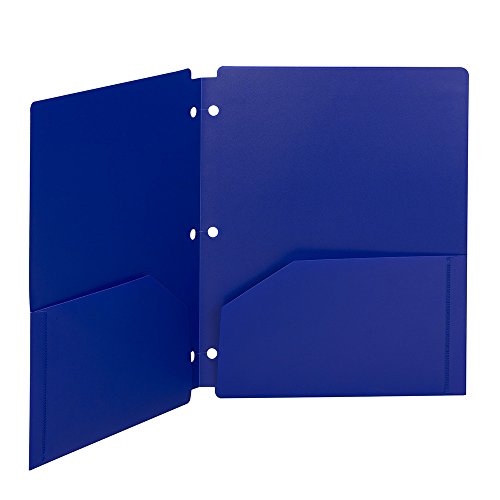 Smead Campus.org® Poly Snap-in Two-Pocket File Folder, Up to 50 Sheets, Letter Size, 1 Each, Color Varies (87928)