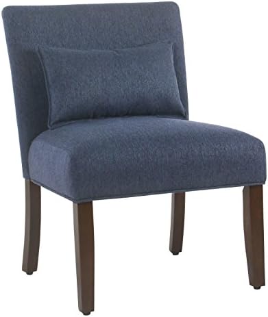 Spatial Order Dinah Modern Armless Accent Chair with Pillow, Navy