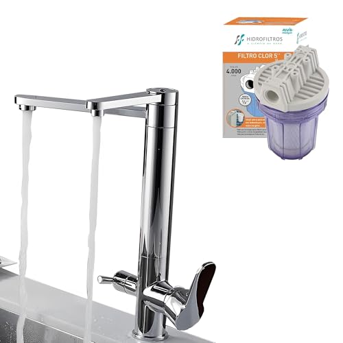 Torneira Inox para Cozinha com Suporte para Filtro | Ideal para Bancada