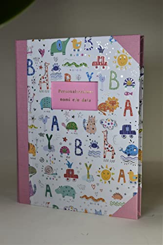 Album foto artigianale PERSONALIZZABILE con NOME e DATA - 23 x 30-30/50 fogli - Carte Baby