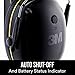 3M WorkTunes Connect Hearing Protector with Bluetooth Wireless Technology, 24 dB NRR, Hearing Protection Safety Earmuffs, Black