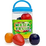 Giant Gumballs - 2 Inch Jumbo Bubble Gum Balls - 8 Pcs Mega Fruit Gumballs - Colossal Gumballs - Bubble Gum for Kids in Jar