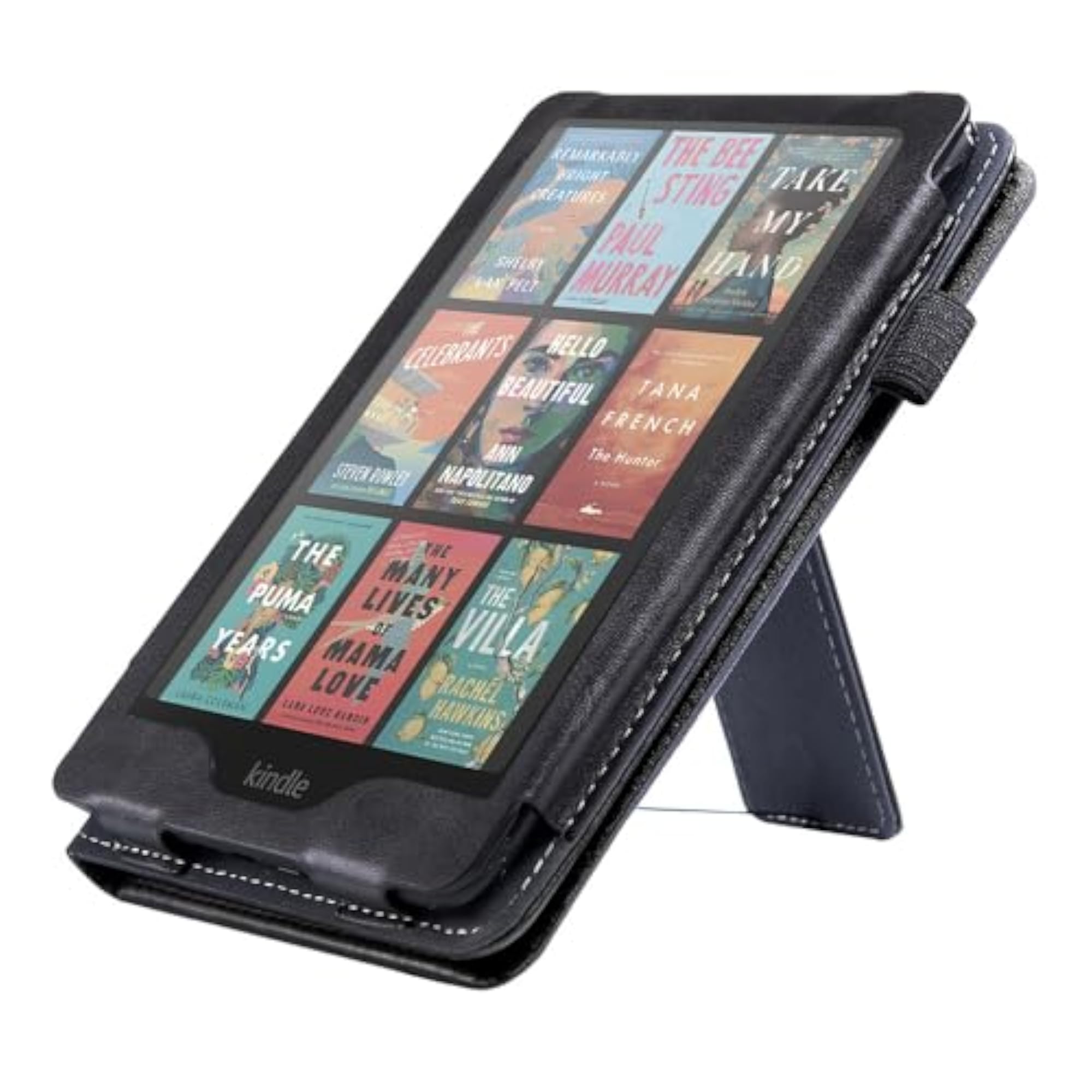 PU Leather Smart Flip Protective Case for Kindle Paperwhite E-Readers