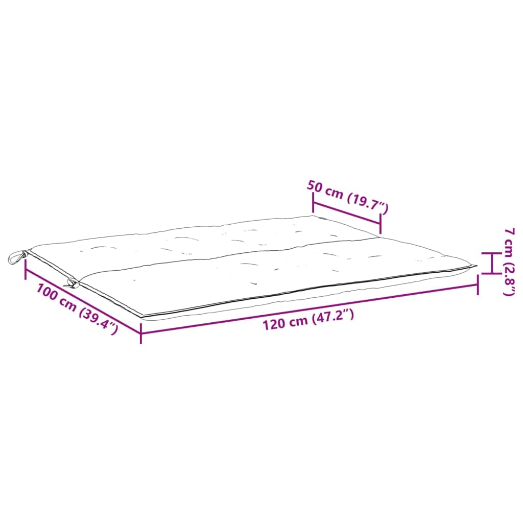 vidaXL Cuscino per dondolo in tessuto grigio antracite 120 cm
