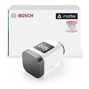 Bosch Smart Home Heizkörperthermostat II [+M], smartes Thermostat, Flexible Nutzung im Bosch Smart Home System oder herstellerübergreifend in Matter Systemen, anthrazit