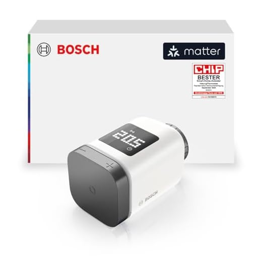 Bosch Smart Home Heizkörperthermostat II [+M], smartes Thermostat, Flexible Nutzung im Bosch Smart Home System oder herstellerübergreifend in Matter Systemen, anthrazit
