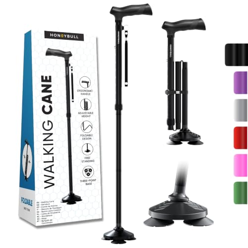 HONEYBULL Walking Cane for Men & Women Foldable...