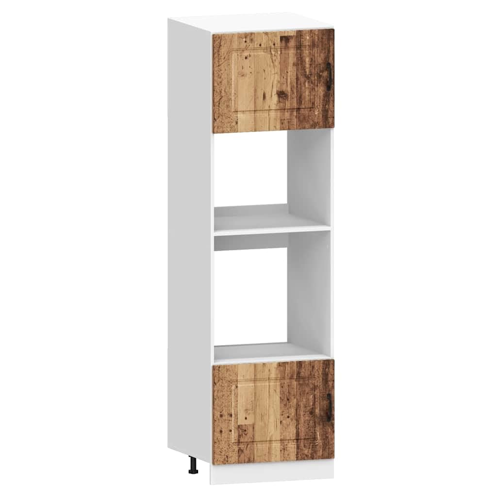 7-TLG. Küchenschrank-Set Kalmar Altholz-Optik Holzwerkstoff Küchenschrank-Set, Küchenblock variabel stellbar Küche Komplett, ohne Arbeitsplatte für Restaurant, Hotel