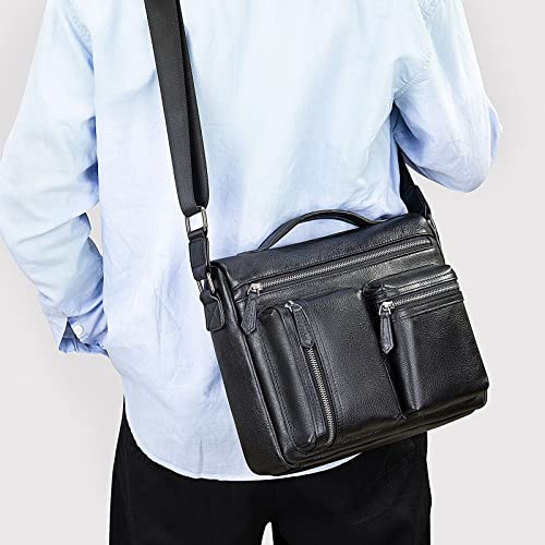 Mens Crossbody Messenger Bags Men's Crossbody Bag Casual Leather Waterproof Shoulder Bag for Work Business4