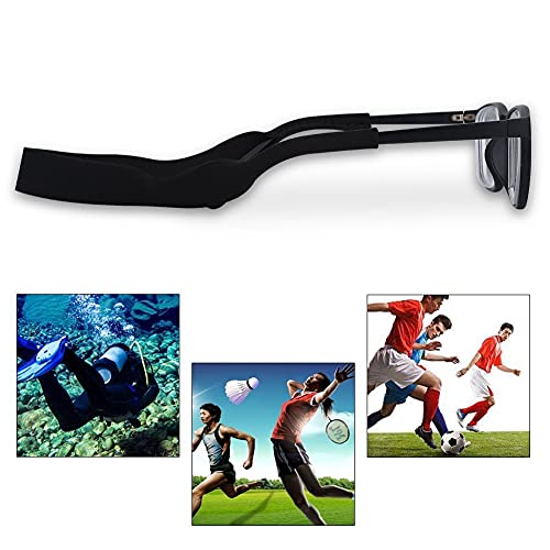 SOULONG Lot de 5 Pcs Cordons à Lunettes Réglables Homme et Femme Sangles Lunettes de Élastiques en Néoprène pour Course à Pied, Basket-ball, Plongée – vue 2