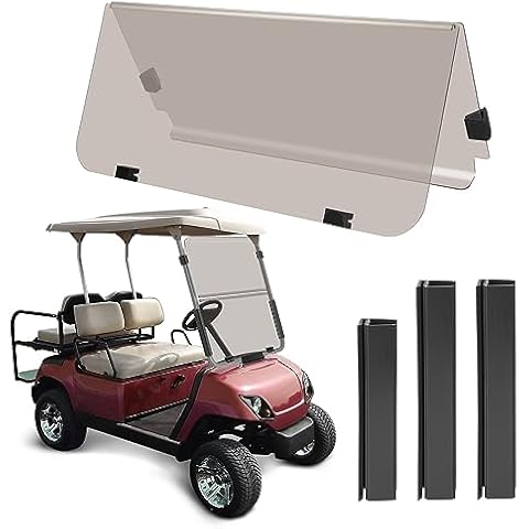 Arrtzan Golf Cart Windshield for Yamaha G22 (2003-2006) Gas or Electric Models, Tinted Fold Down Windshield (Tinted) Cover