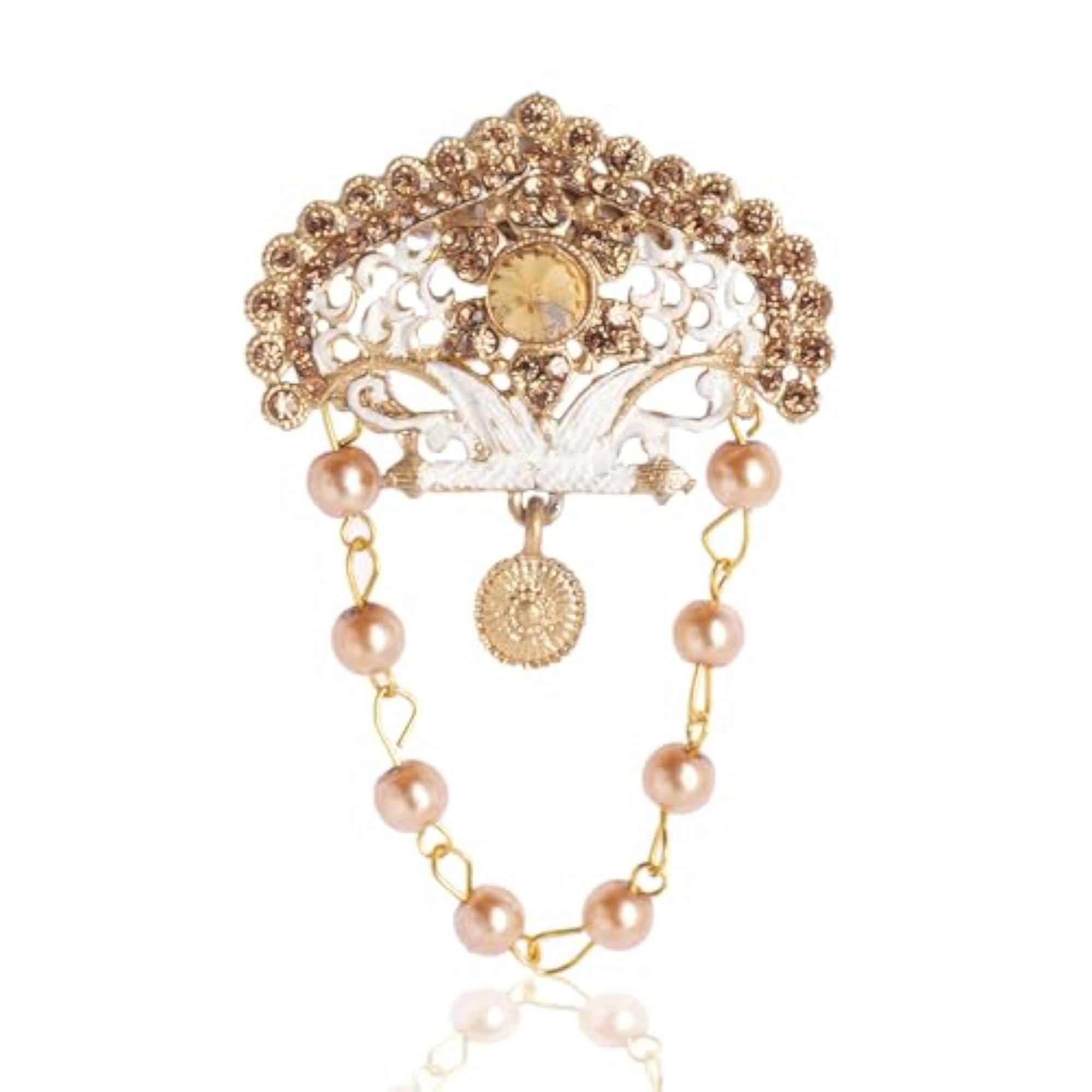 Men's Groom Sherwani Necklace with Brooch Combo