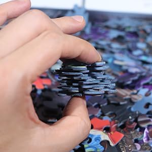 Miniatura 7 de Rompecabezas de 500 piezas de noche de miedo de Halloween para adultos, rompecabezas grande de 27 x 20 pulgadas, decoración de Halloween para