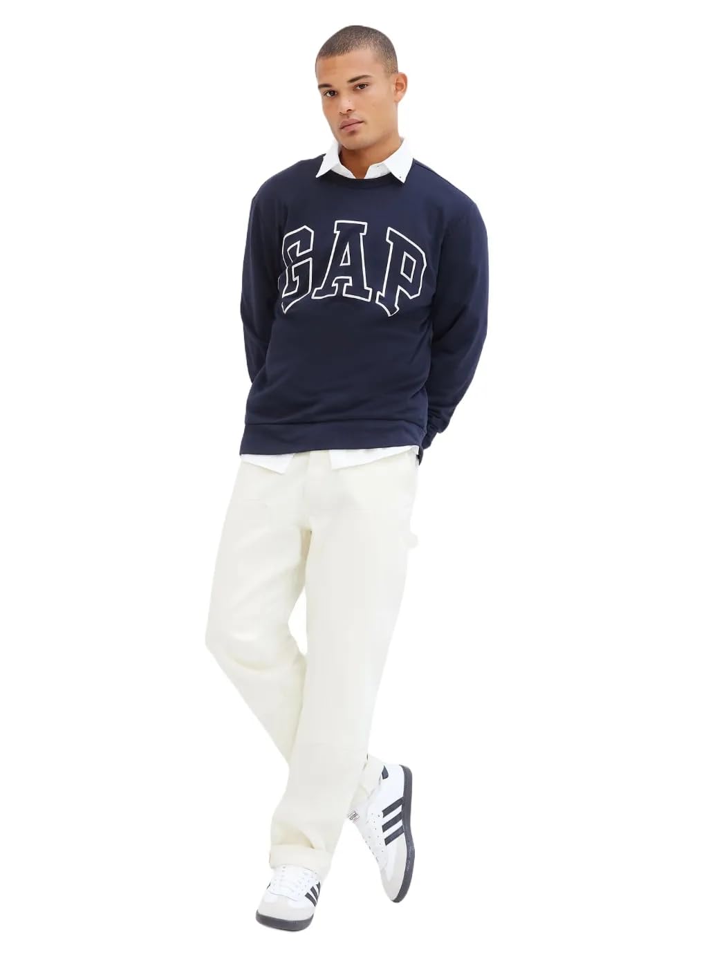 GAP mens Logo Fleece Crew Sweatshirt