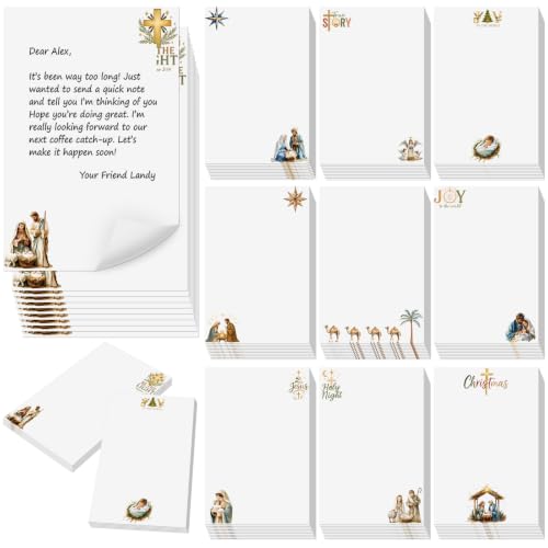 Image of Spiareal 100 Pcs Blank Note Cards Index Card, White, 4 x 6 in, Nativity