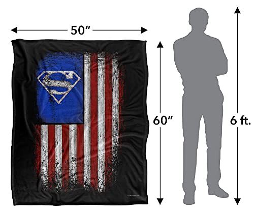Superman Old Glory Shield Plaid couverture douce 152 x 127 cm canapé chambre