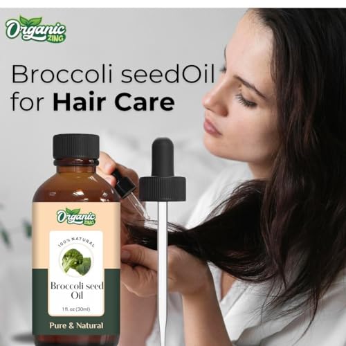 Image of Organic Zing Broccoli Seed Oil 30 ml (1.01 fl oz) - Lightweight Botanical Oil for Haircare, Serums & DIY Formulations