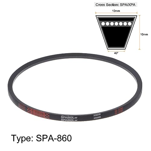 sourcing map SPA860 Keilriemen Antriebsriemen 860 mm Teilungslänge Zahnriemen Flachriemen Gummi Kraftübertragung