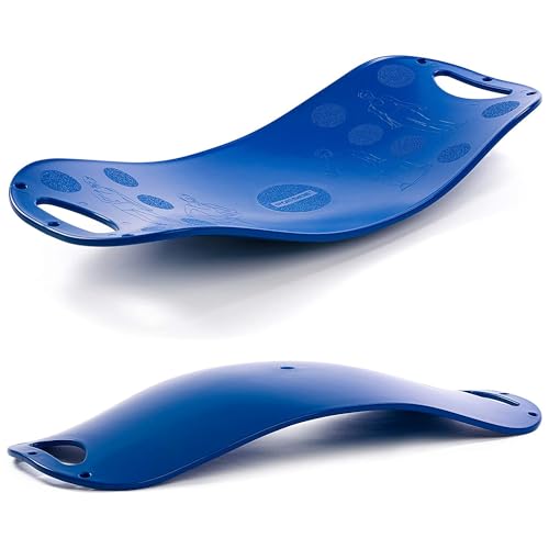 Sport-Thieme Balance Board Fit | Belastbar bis 200 kg | Ganzkörper- und Gleichgewichtstraining | Blau | 1,4 kg | (LxBxH): 65,5x28,4x7 cm | thermoplastischer Kunststoff
