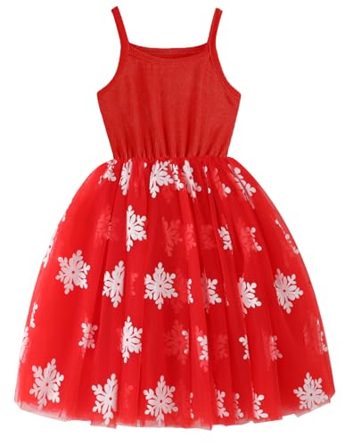 Image of GSVIBK Baby Girls Tutu Dress Sleeveless Toddler Cotton Tulle Skirt Princess Party Prom Dresses