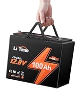 Amazon.com: LiTime LiFePO4 Battery 12V 100Ah Built-in 100A BMS
