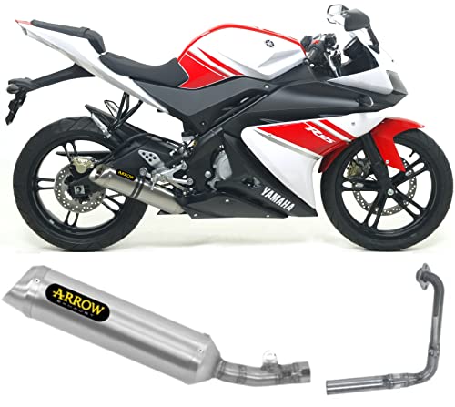 Ligne Arrow 51503AO Yamaha YZF R125 silencieux aluminium et collecteur complet Open Thunder