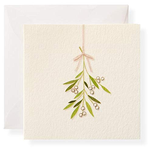 Karen Adams Winter Green Holiday Christmas Gift Enclosure Box Of 8 Assorted Cards With Envelopes #TOP2