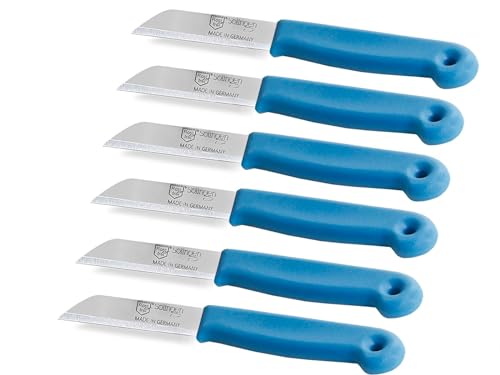 Obstmesser Gemüsemesser Set aus Solingen Kleines Messer mit Scharfem und Präzisem Schnitt aus Rostfreiem Edelstahl Made in Germany Allzweckmesser Universalmesser Klein/Groß (6er Set, Kurz)