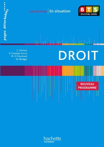 Télécharger Droit, BTS 2e année, Livre de l'élève, éd. 2010 livre En ligne