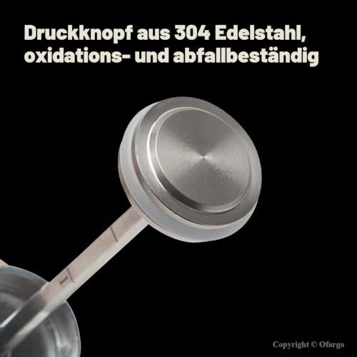 Foto von Ofargo Fleischspritze aus 304-Edelstahl, mit 4 Marinadennadeln für Holzkohlegrill, 60 ml Fassungsvermögen, E-Book mit Rezepten (PDF zum Herunterladen)