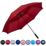 Goothdurs 62 Inches Golf Umbrella Automatic Open Windproof Waterproof Large Double Canopy Vented Rai