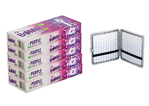 Sunmondo Fresh Bomb Berry Click Zigarettenhülsen 500 Stück (5x100) Fruchtiges Beerenaroma durch Klick aktivierbar Für Stopfmaschinen geeignet