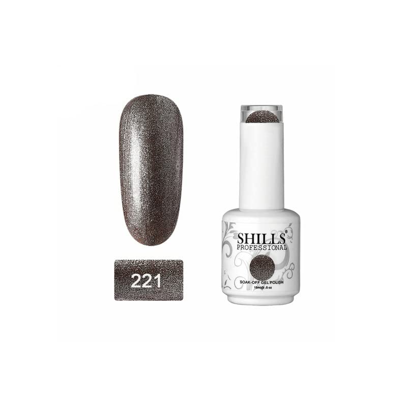 Image of SHILLS PROFESSIONAL UV /LED Soak Off Gel Polish (Gel nail polish) Glossy nail polish Color Shade 221