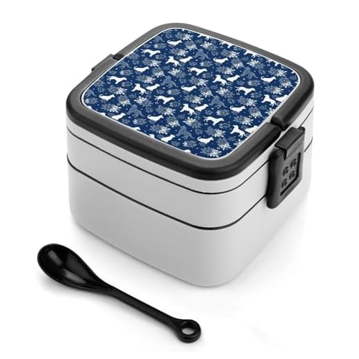 SEBNATAL Leak Proof Bento Box for Men Women, Removable Lunchbox with Compartments, Portable Golden Retriever German Shorthair Pointer Dog Lunch Containers