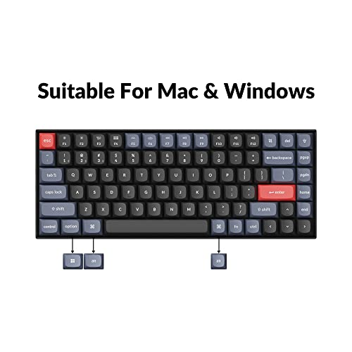 Keychron K2 Pro Qmk/Via Wireless Mechanical Keyboard, Hot-Swappable K Pro Red Switch With 75% Layout Custom Programmable Macro, Rgb Backlight, Pbt Keycaps Wired Keyboard For Mac Windows Linux #TOP4