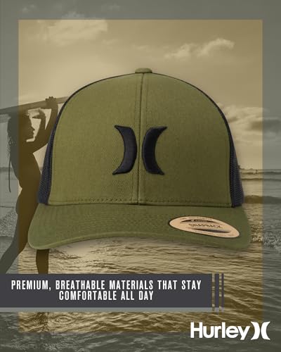 Image of Hurley Mens Cap Del Mar Mesh Panel Trucker Hat with Snap Back