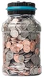 Electronic Piggy Bank by Houseify, Digital Bank Coin Counter w/ LCD Screen, US Coins, Gift for...
