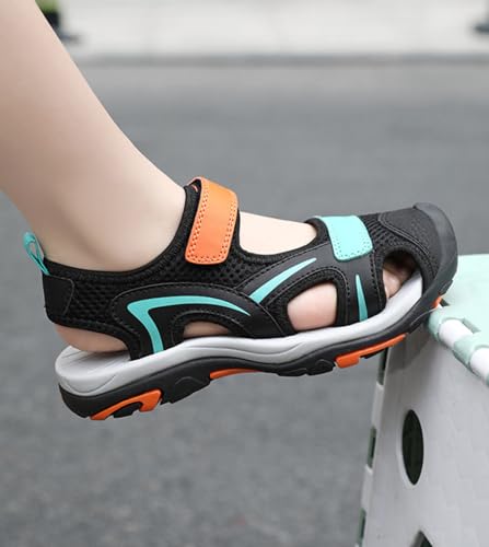 Boys Sandals, Non Slip Lightweight Closed Toe Sport Sandals Summer Outdoor Walking Beach Shoes (Little/Big Kids)2
