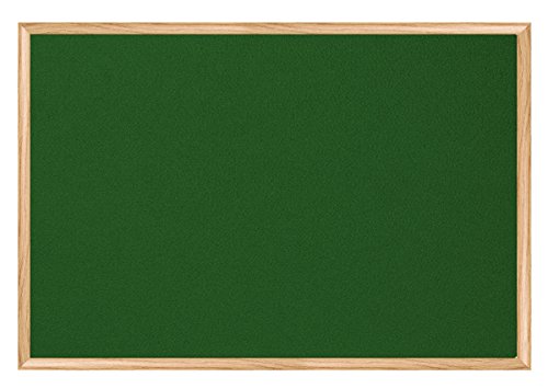 Image of BI-OFFICE Felt Earth-it Executive - Oak Frame Table Top 900 x 600 mm, Green