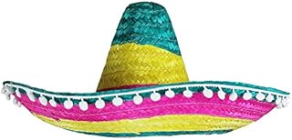 6 X MEXICAN STRAW SOMBRERO HATS IDEAL FANCY DRESS