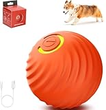 ZHEYU Pelota de Juguete para Perros Inteligente,USB Rechargeable Durable Motion Dog Toys Automatic Rolling Ball Toys for...
