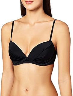 Smart & Sexy Women's Swim Secret Convertible Push-up Bikini Top, Black Hue, 32A