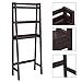 VASAGLE Bathroom Space Saver Unit, Over-The-Toilet Storage Rack, 3-Tier Shelf Organizer for Soap, Makeup, Bath and Shower Essentials, Adjustable Bottom Bar, Brown UBBC11BR